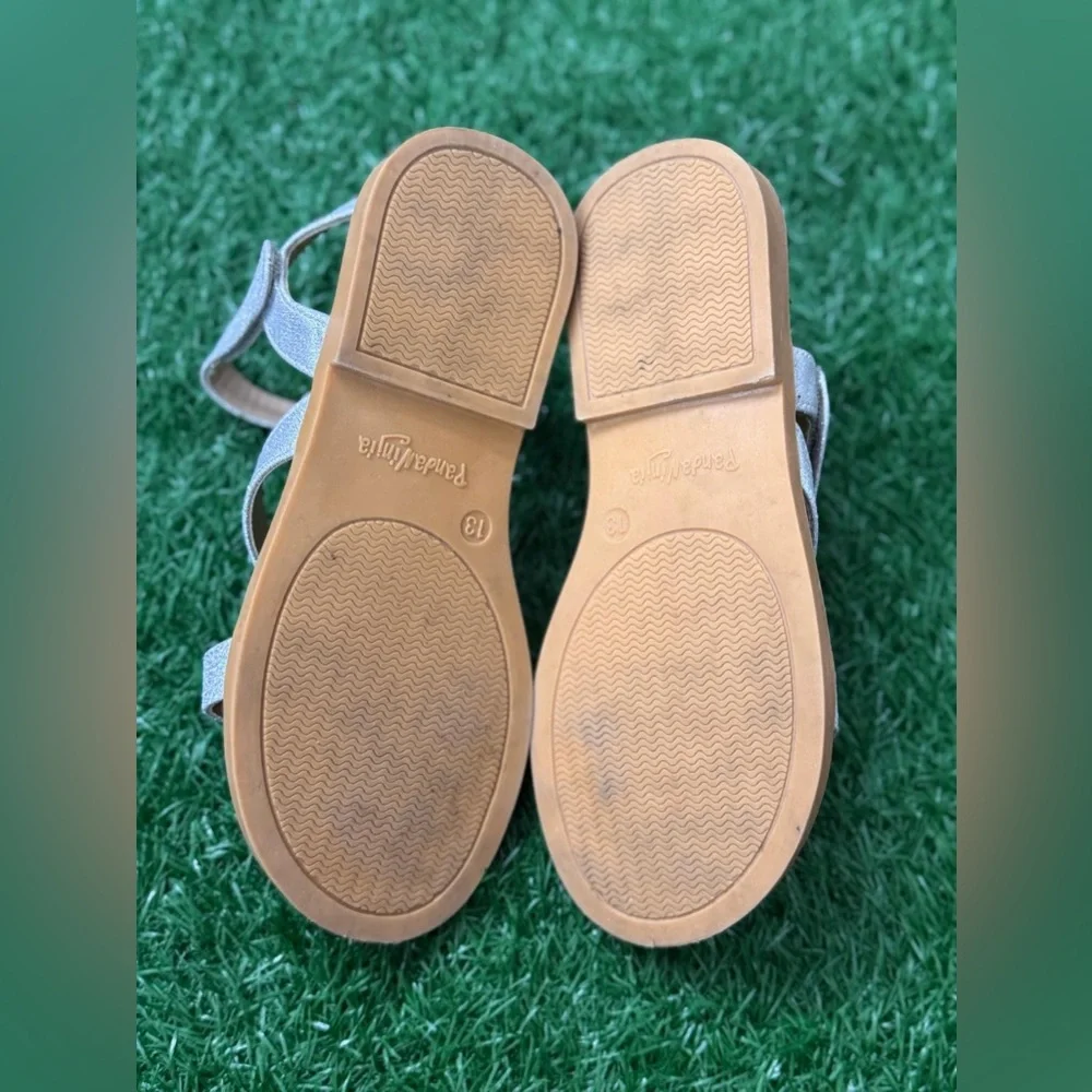 Pandaninjia Silver Kids Sandals Size‎ 13